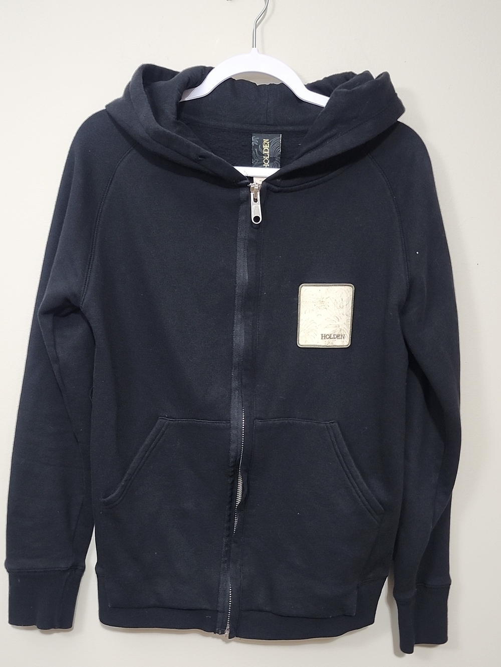 Holden Outerwear Black Full Zip Hoodie Patch Gorpcore Streetwear Skater Neutral